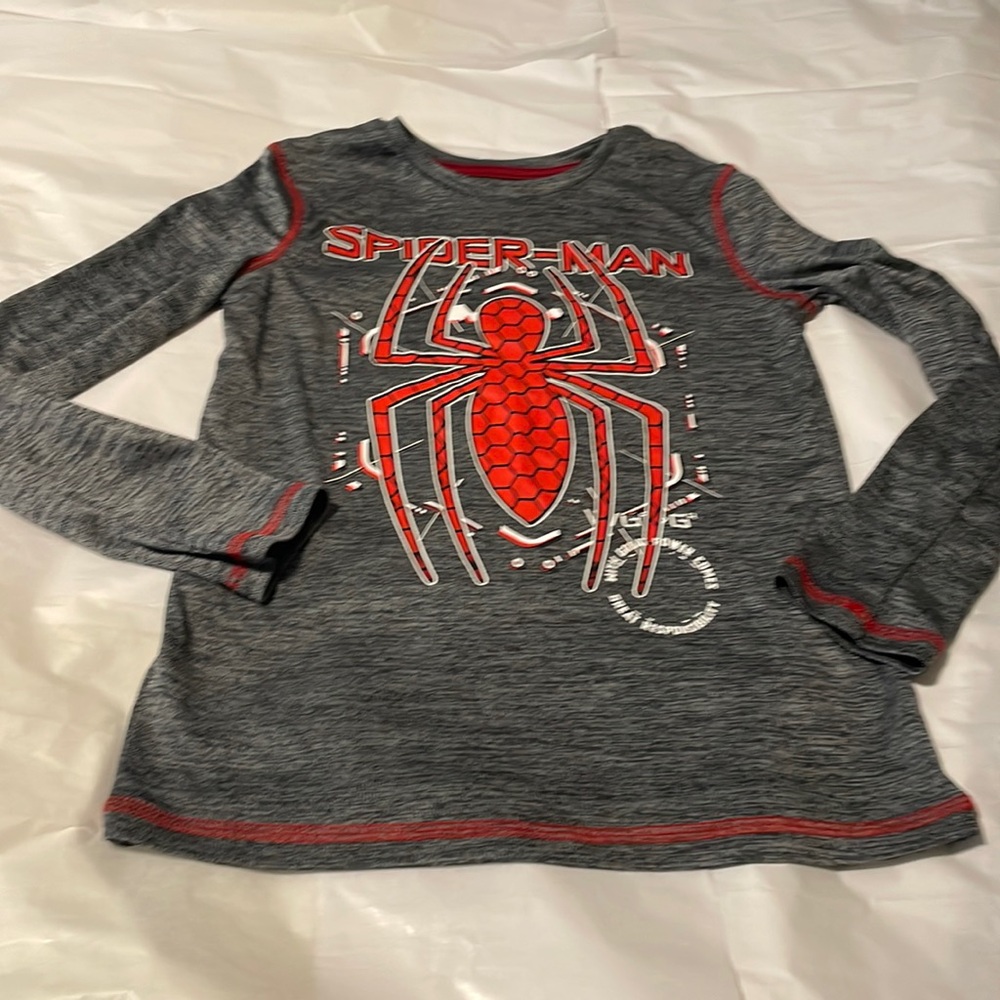 boys size 8 active spider man active graphic long sleeve tee